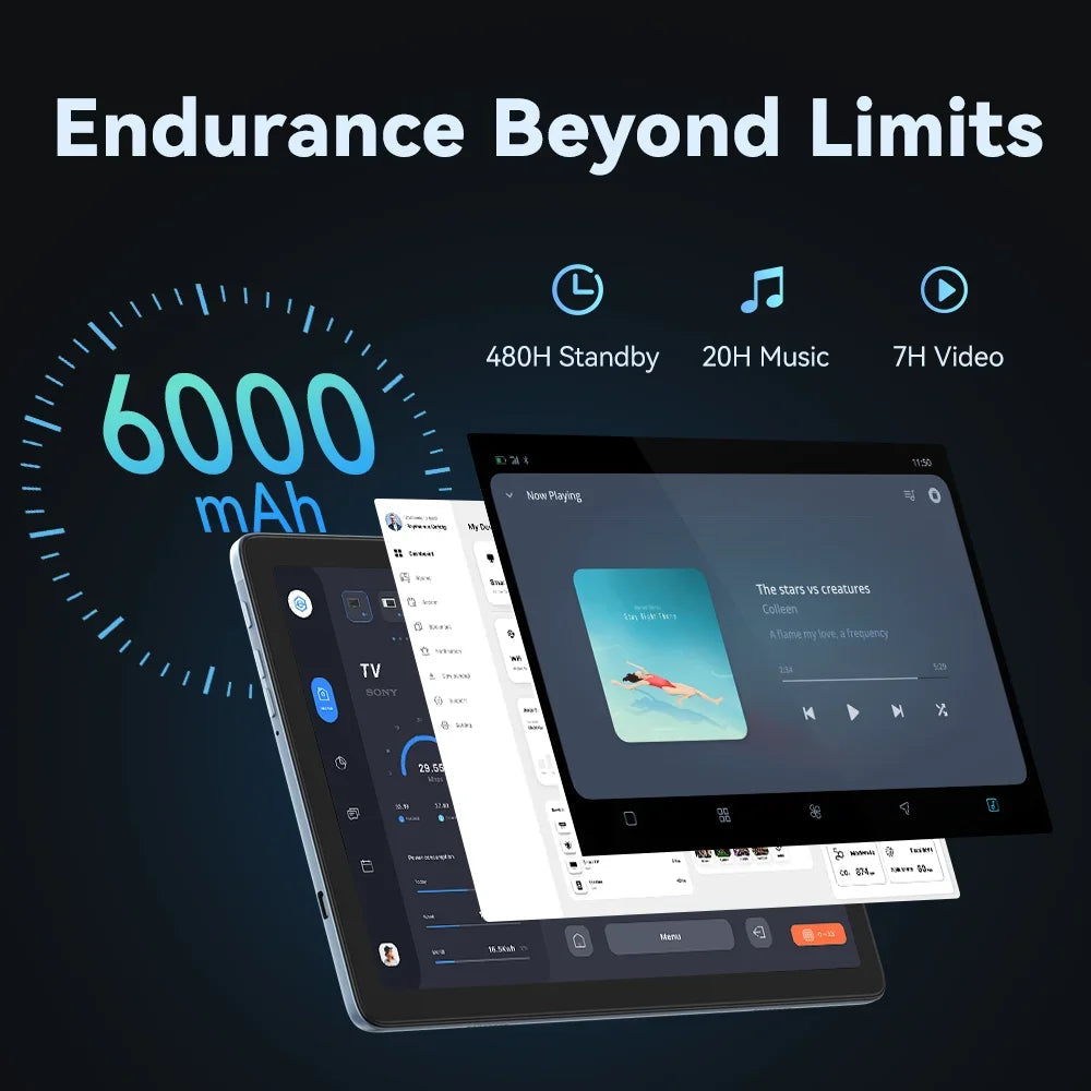 Cubot TAB 60 Tablet Octa core Android 13 8GB RAM(4GB+4GB) +128GB ROM 10.1" HD+ Screen Wi-Fi 6 13MP Rear Camera 6000mAh Battery Anti Spier