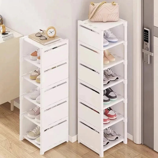 Multi-Layer Stackable Shoe Cabinet Shoes Storage Rack foldable free combination shoe rack For Entry Wall Corner Shoes Shelf Anti Spier