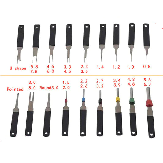 18Pcs Heavy Duty Thick Car Terminal Removal Kit Wire Connector Pin Release Tool Anti Spier