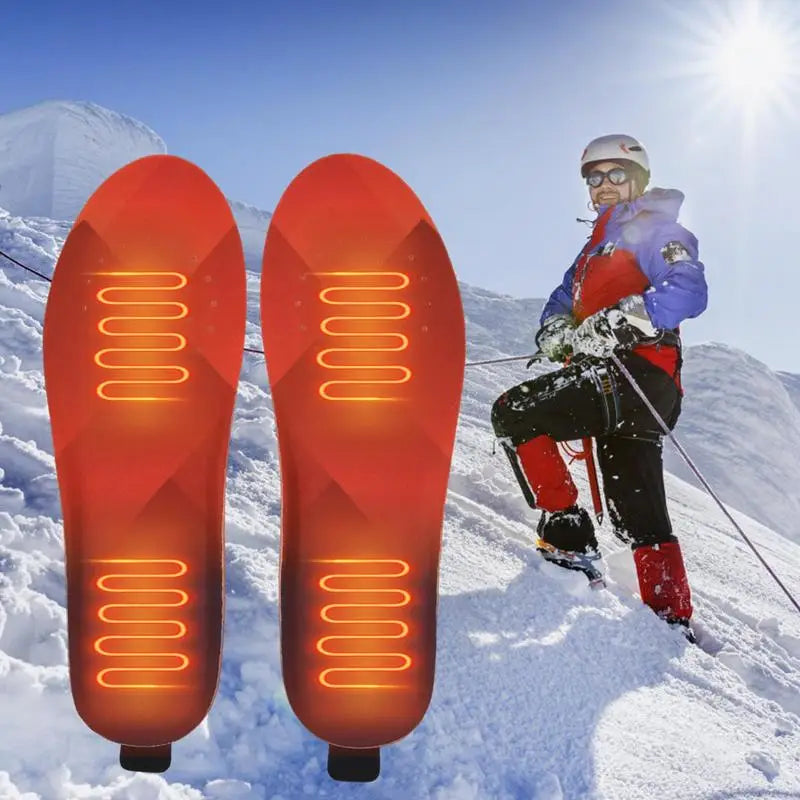 Heated Insoles USB Rechargeable Foot Warmer With Remote Control Cuttable Electric Heated Insoles For Men Women Outdoor Hunting Anti Spier
