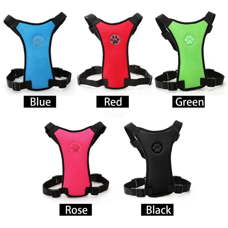 Dog supplies Breathable mesh chest straps Pet car safety chest back Anti Spier