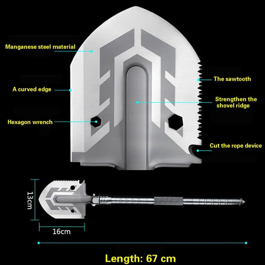 Outdoor Multi-purpose Folding Military Shovel Anti Spier