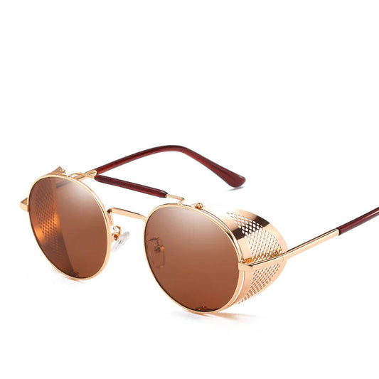 Windshield Round Retro Colored Reflective Sunglasses Anti Spier
