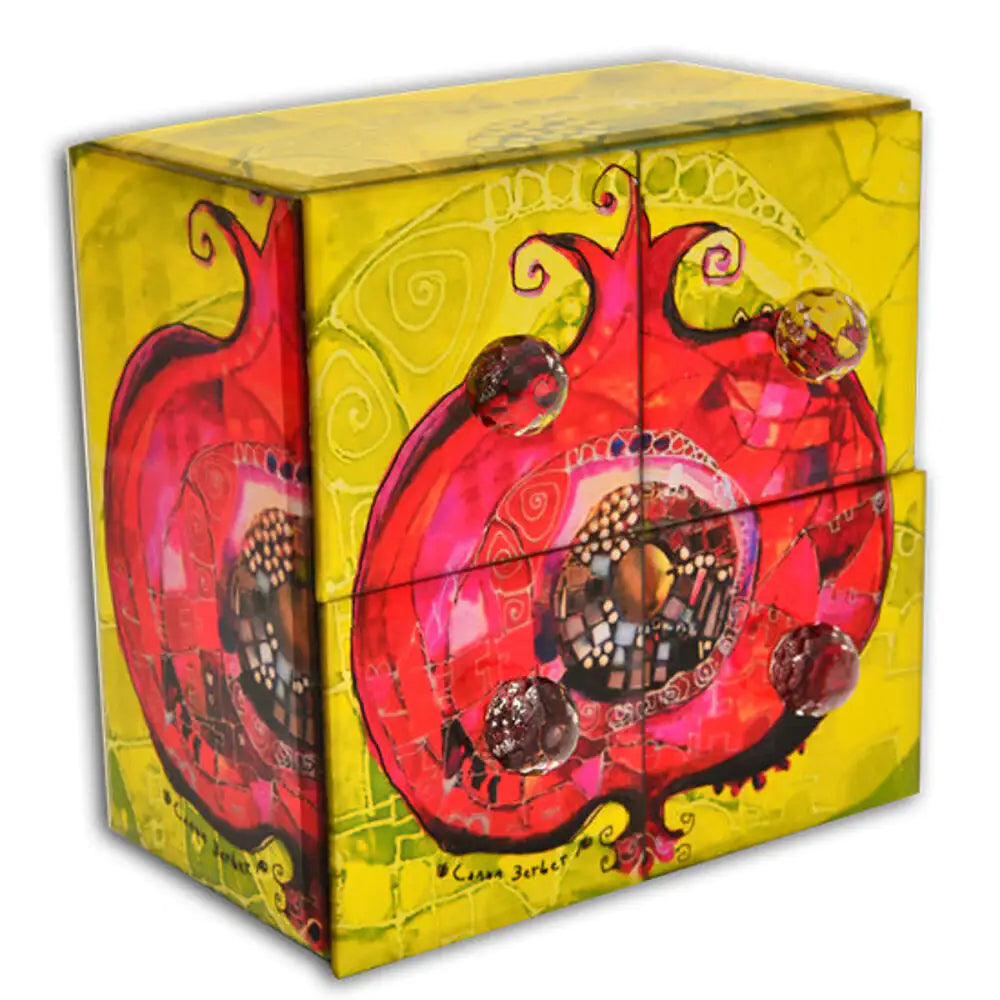 Biggdesign Glass Jewelry Box with 4 Drawers Anti Spier