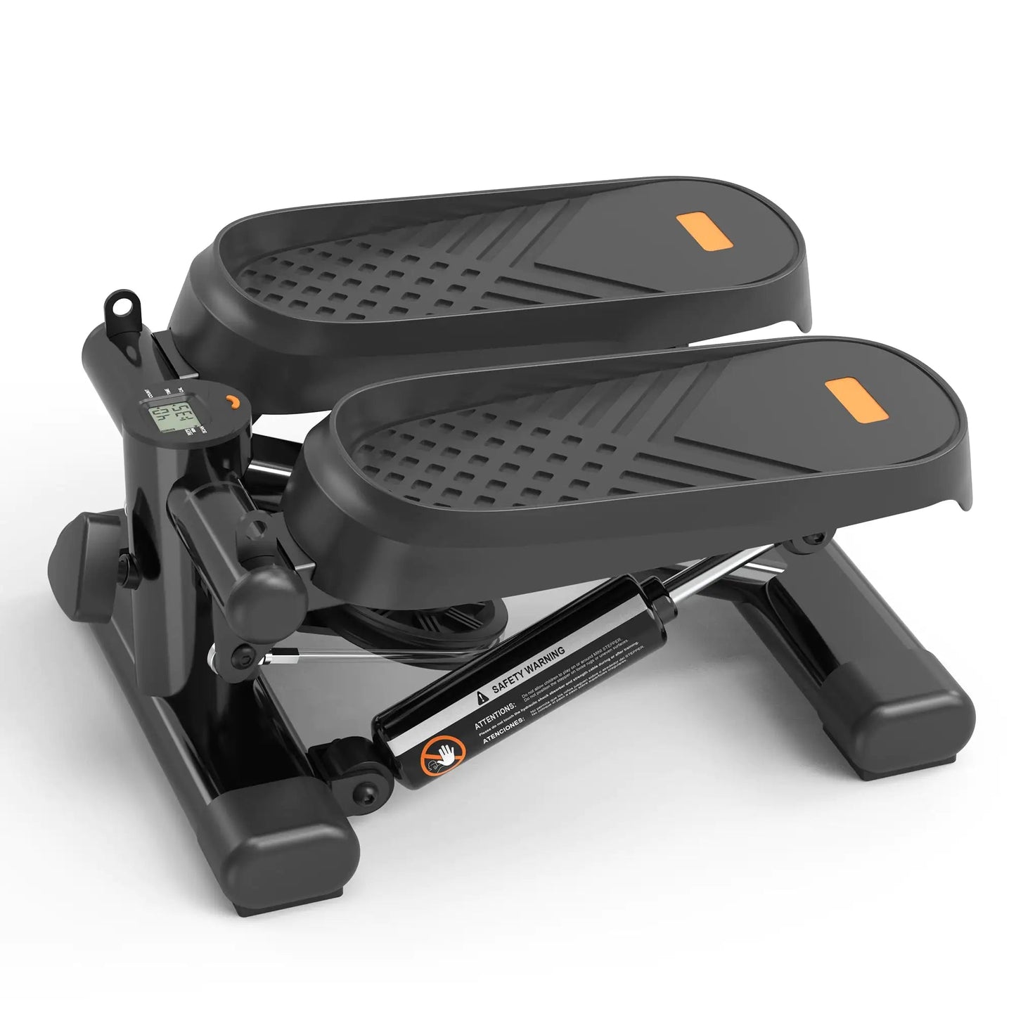 Home Office Exercise 330LBS Capacity Mini Stepper With Resistance Bands And LCD Monitor Anti Spier