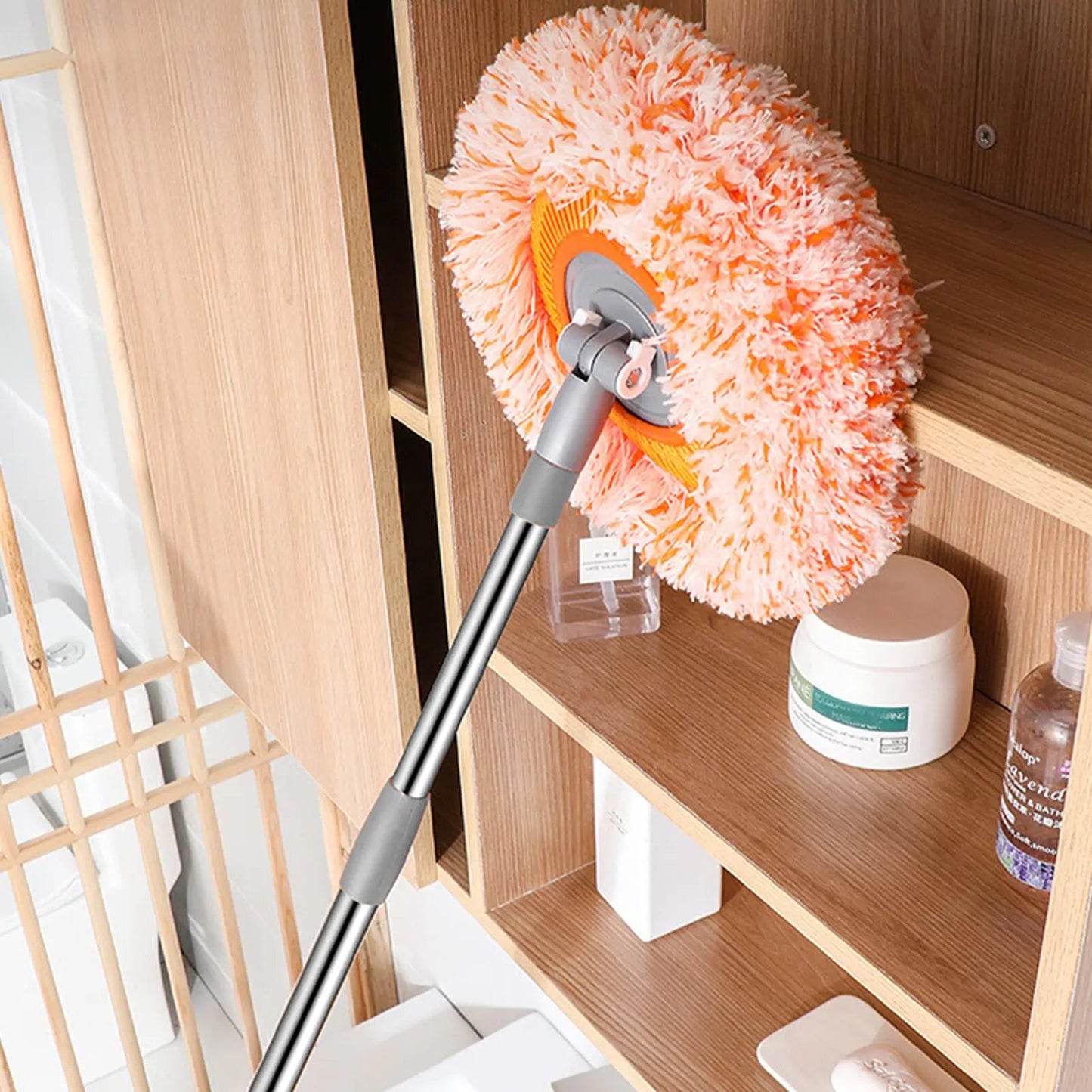 Floor Mop with Extendable Long Handle Anti Spier