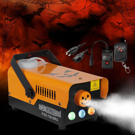 5 Core Fog Smoke Machine 750W Low Lying Indoor Outdoor 250ML Fog Maker with LED Lights Fogger for Halloween Wedding Party Christmas Stage Effect Anti Spier