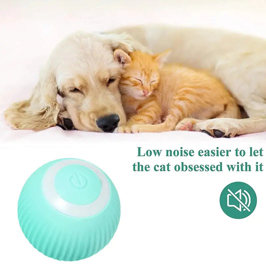 Electric Dog Toys Smart Puppy Ball Toys For Cat Small Dogs Funny Auto Rolling Ball Self-moving Puppy Games Toys Pet Accessories Anti Spier