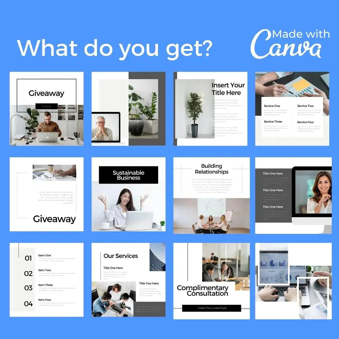 Downloadable Minimalist Business Social Media Template Bundle Anti Spier