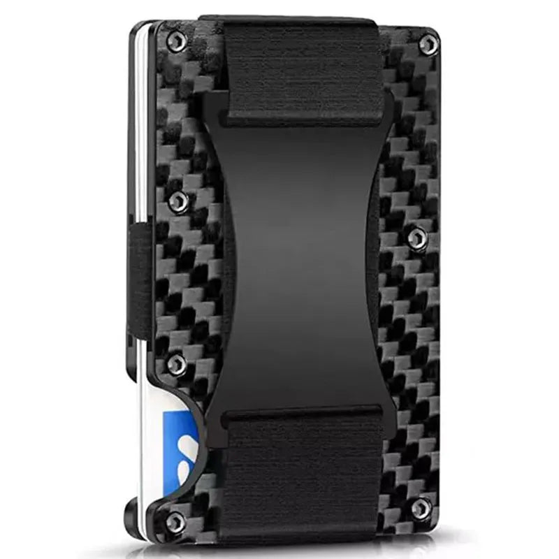 New Metal Card Bag Carbon Fiber Wallet Wallet RFID Anti-theft Swiping Blocking Technology Anti Spier