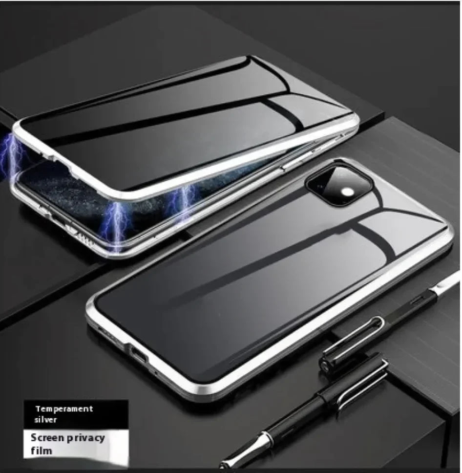 Magnetic Privacy Glass Phone Case with Anti-Peep Protection iphone Anti Spier