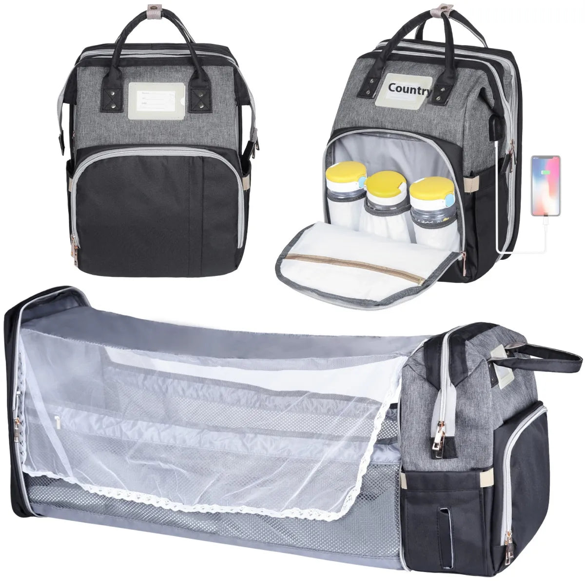 Large Multifunctional Mummy Backpack Anti Spier