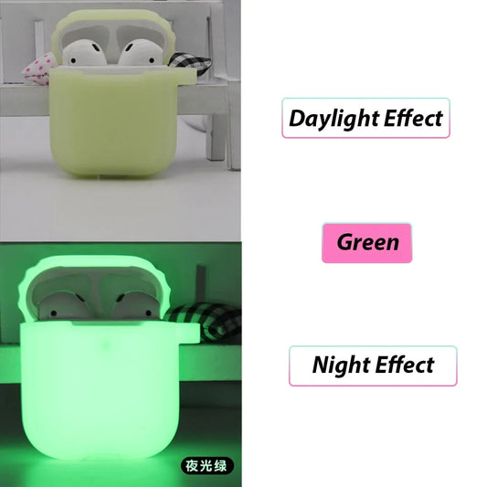 Glow-in-the-Dark Silicone Case for Apple AirPods Pro: Shockproof Protection Anti Spier