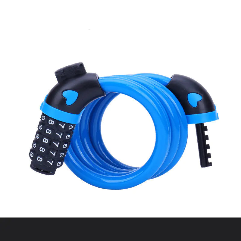 Bicycle Combination Lock with Steel Cable for Security Anti Spier
