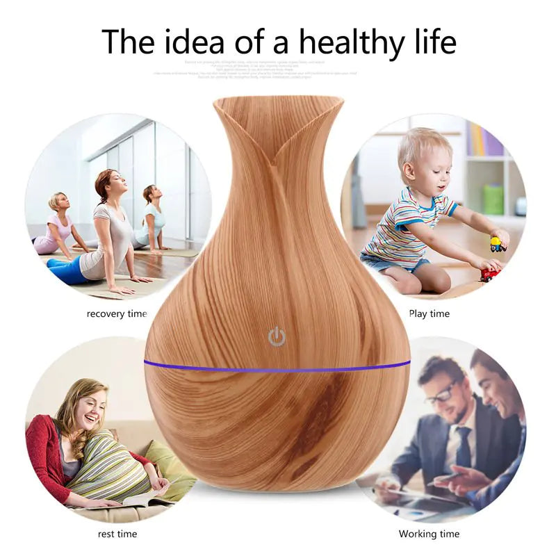 LED Ultrasonic Aromatherapy Essential Oil Diffuser Anti Spier