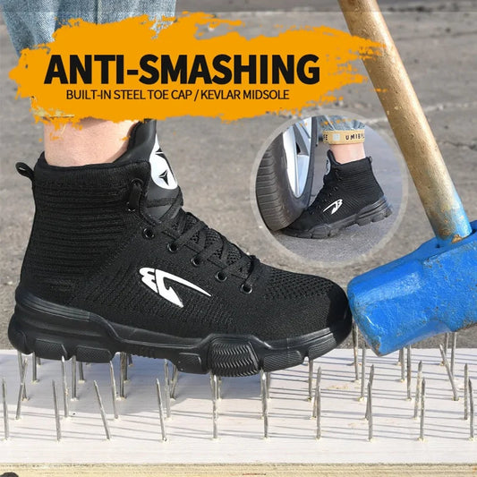 Mens Winter Safety Work Boots Shoes Anti Spier