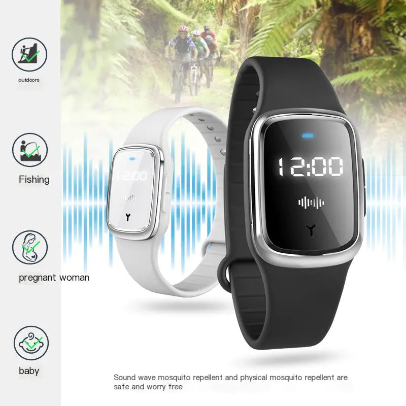 New Ultrasonic Mosquito Repellent Bracelet for Outdoors Anti Spier