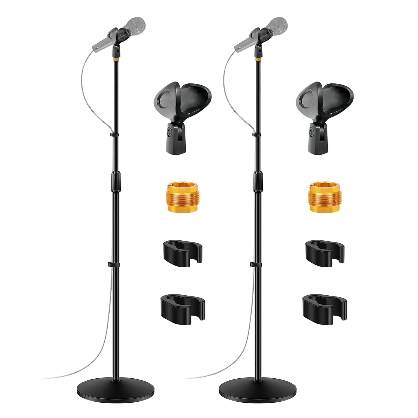5 Core Mic Stand Round Base Height Adjustable Universal Microphone Mount Stands Anti Spier