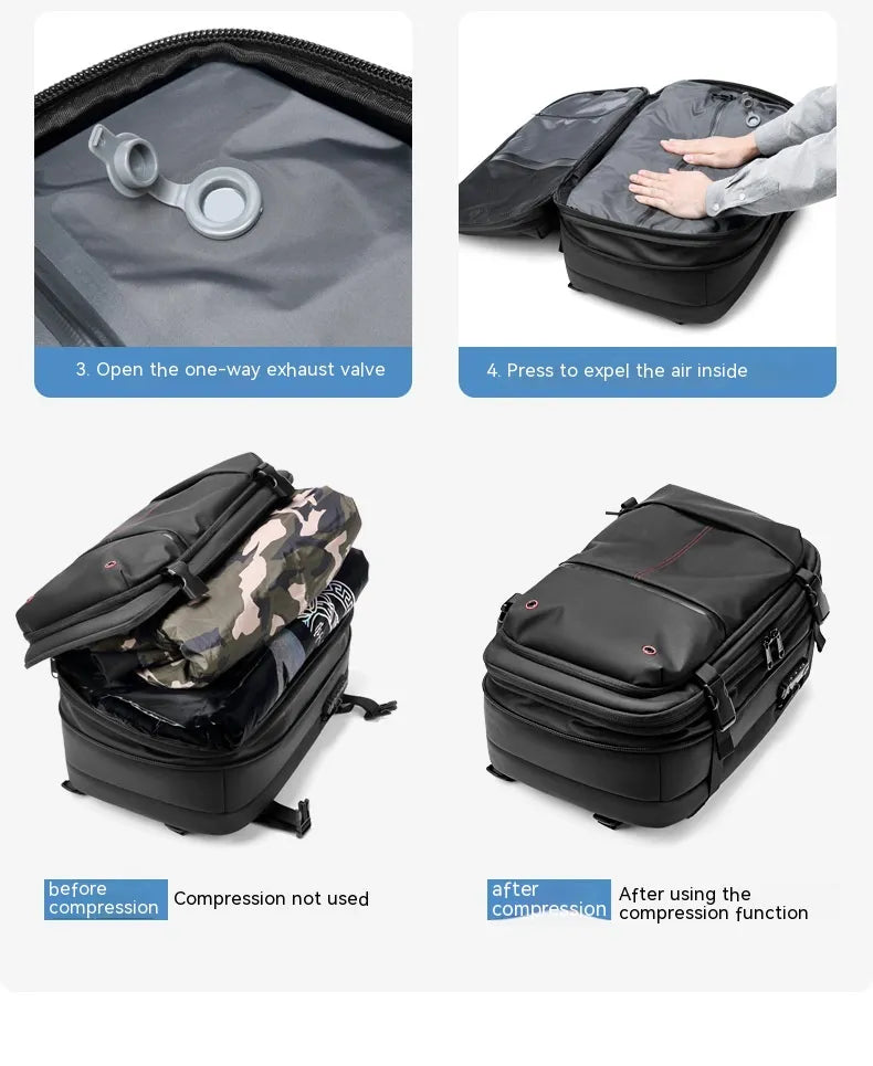 Vacuum Compression Large-capacity Backpack Anti Spier