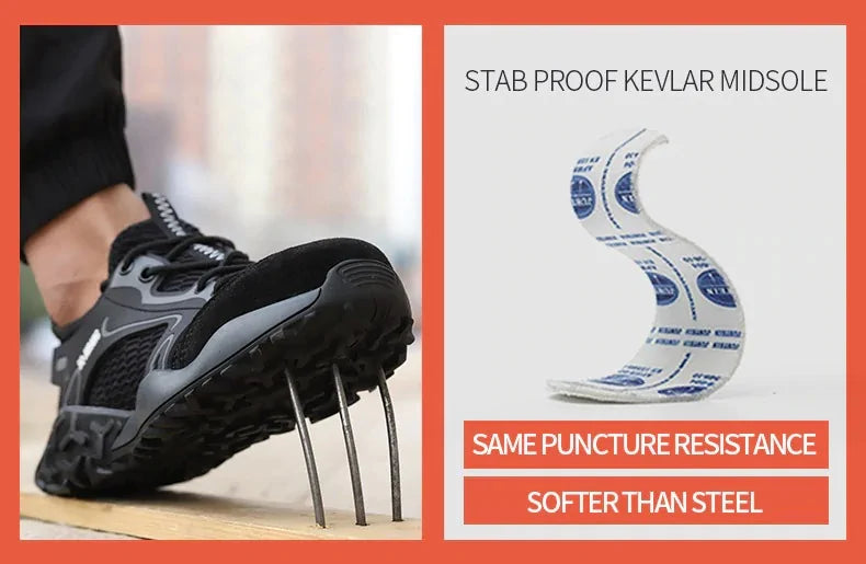 Anti-collision and Anti-smashing Breathable Safety Shoes Anti Spier