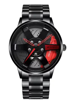 New Fashion Casual Car Wheel Hub Caliper Design Watches Men Anti Spier
