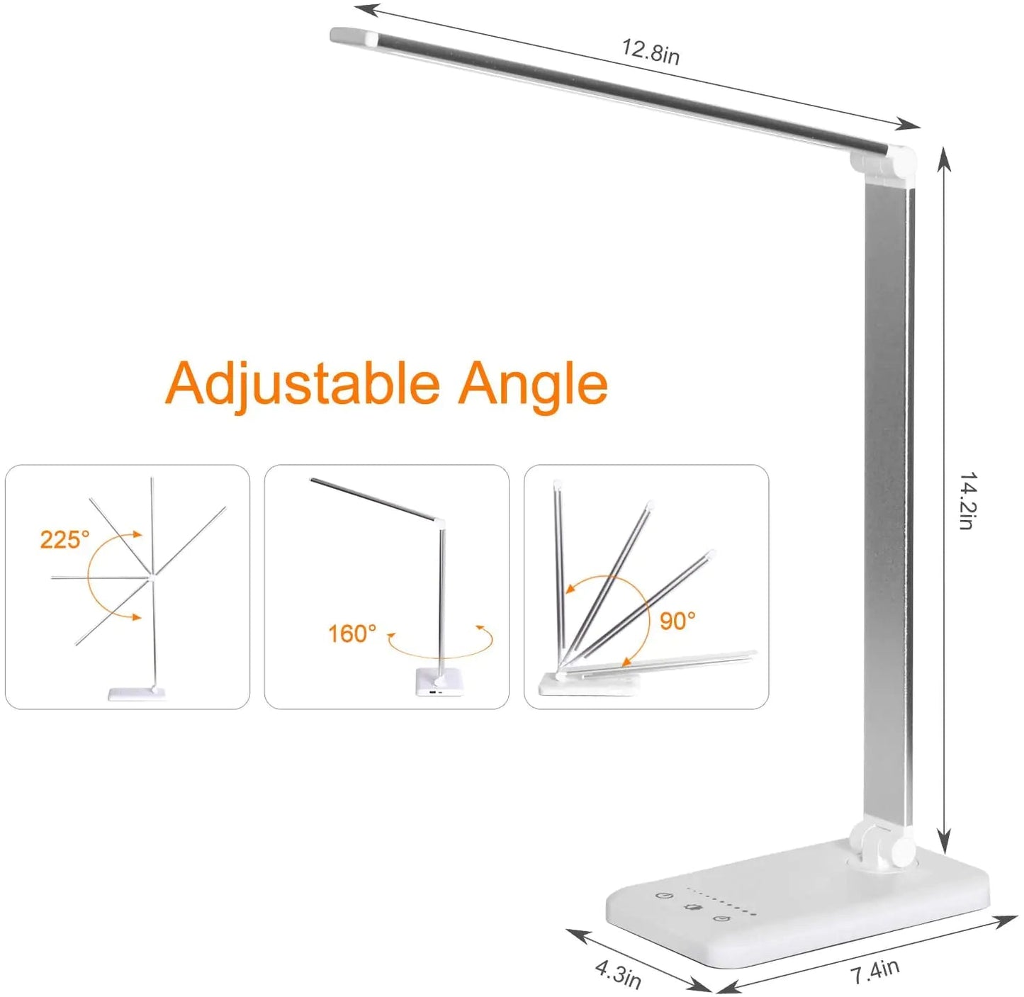 5 Lighting Mode LED Desk Lamp + Wireless Phone Charger Anti Spier