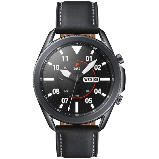 Samsung Galaxy Watch3 2020 Smartwatch (Bluetooth + Wi-Fi + GPS) International Model (Black 45mm) (Renewed) Anti Spier
