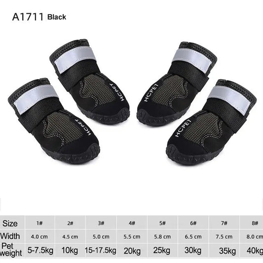 Waterproof Reflective Dog Boots Anti Spier