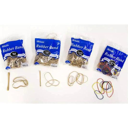 2 Oz./ 56.70 g Assorted Sizes and Colors Rubber Bands Anti Spier