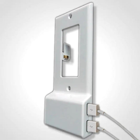 Invisible Dual USB Wall Charger Plate With Surge Protection Anti Spier