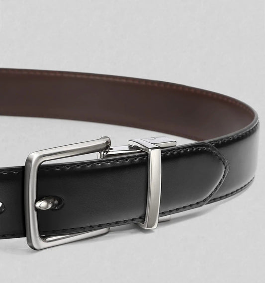 BULLIANT Men's Belt,Reversible Belt 1.25" For Gift Mens Casual Golf Dress pants shirts,One Reverse For 2 Sides Black/Antique Coffee1033 34"-36"Waist Adjustable Anti Spier