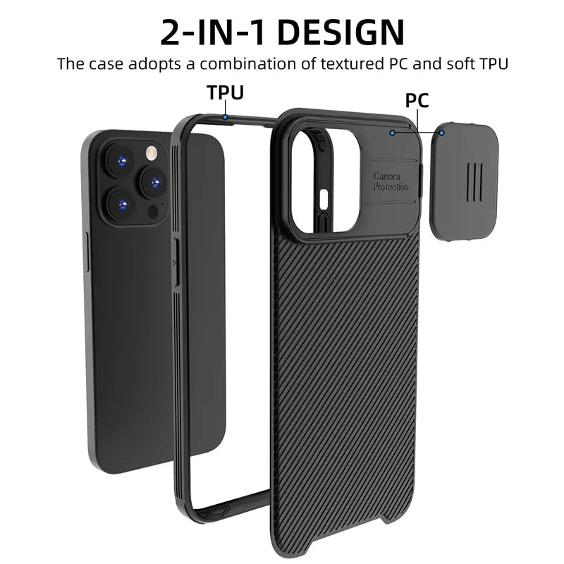Slide Camera Lens Magsafe Charging Case Anti Spier