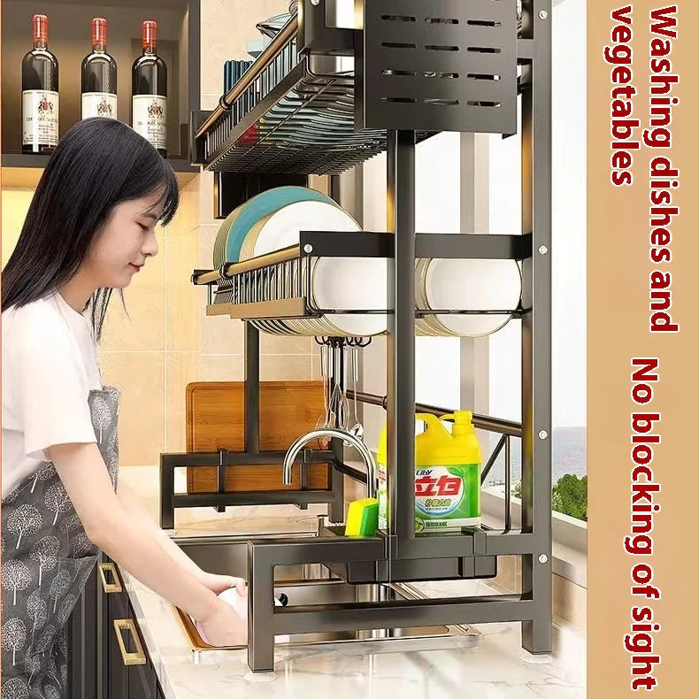 Adjustable Kitchen Dish Rack Anti Spier