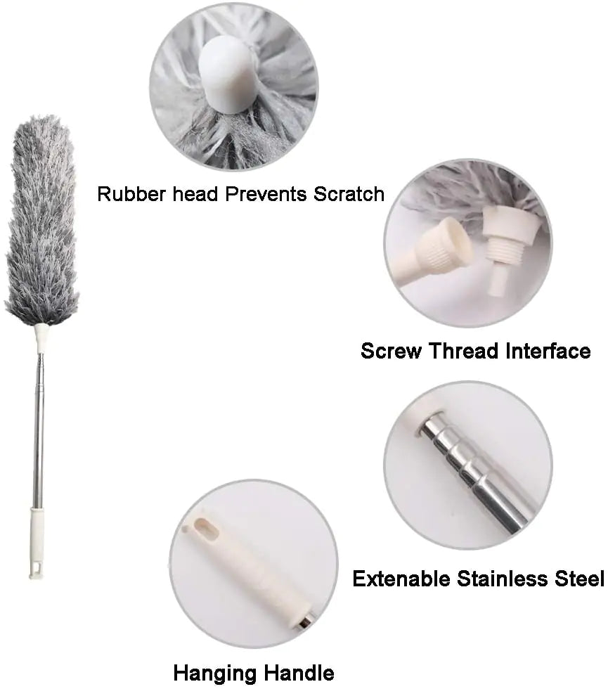 Microfiber Duster with Extender Anti Spier