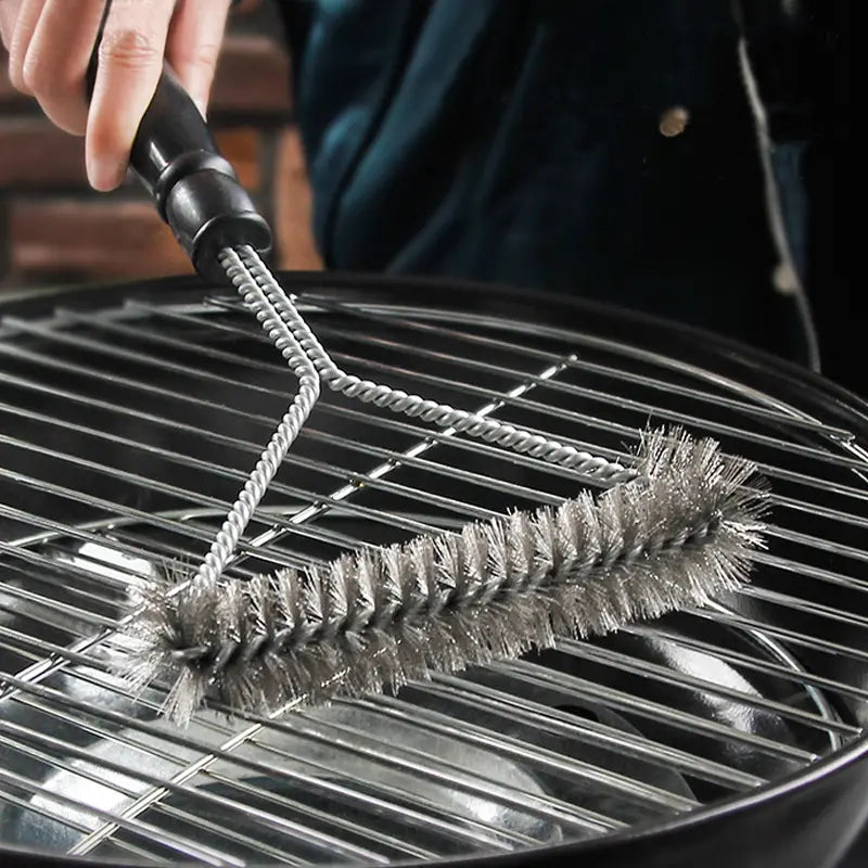 Stainless Steel BBQ Grill Cleaning Brush - 1pc Tool Anti Spier
