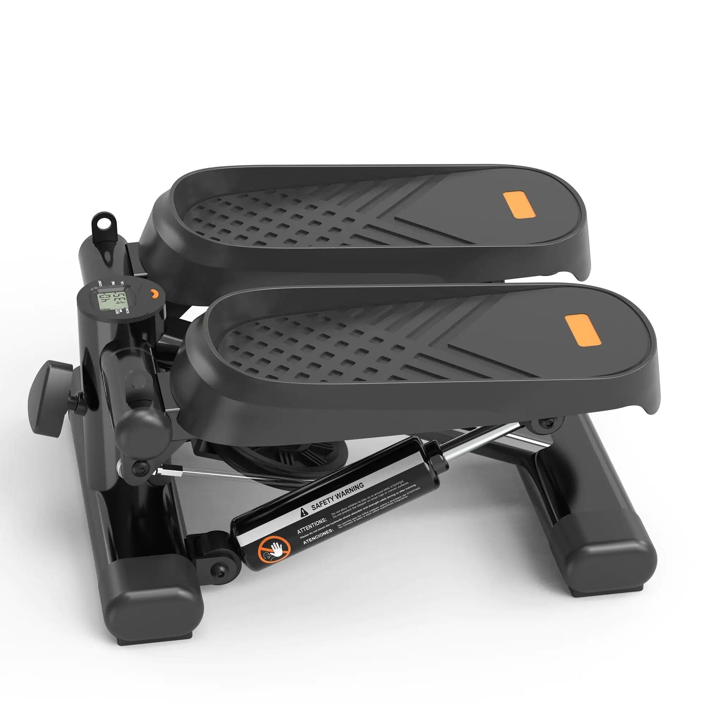 Home Office Exercise 330LBS Capacity Mini Stepper With Resistance Bands And LCD Monitor Anti Spier