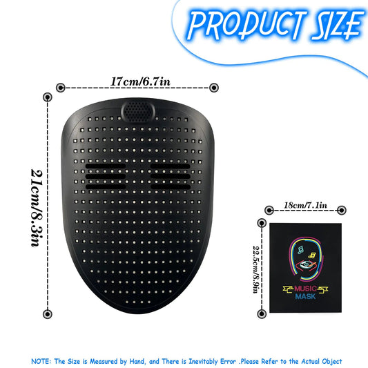 Depointer Life Led Mask with Gesture Sensing,Unisex LED Lighted Face Transforming Mask for Costume Cosplay Party Masquerade Music Mask Rechargeable Anti Spier