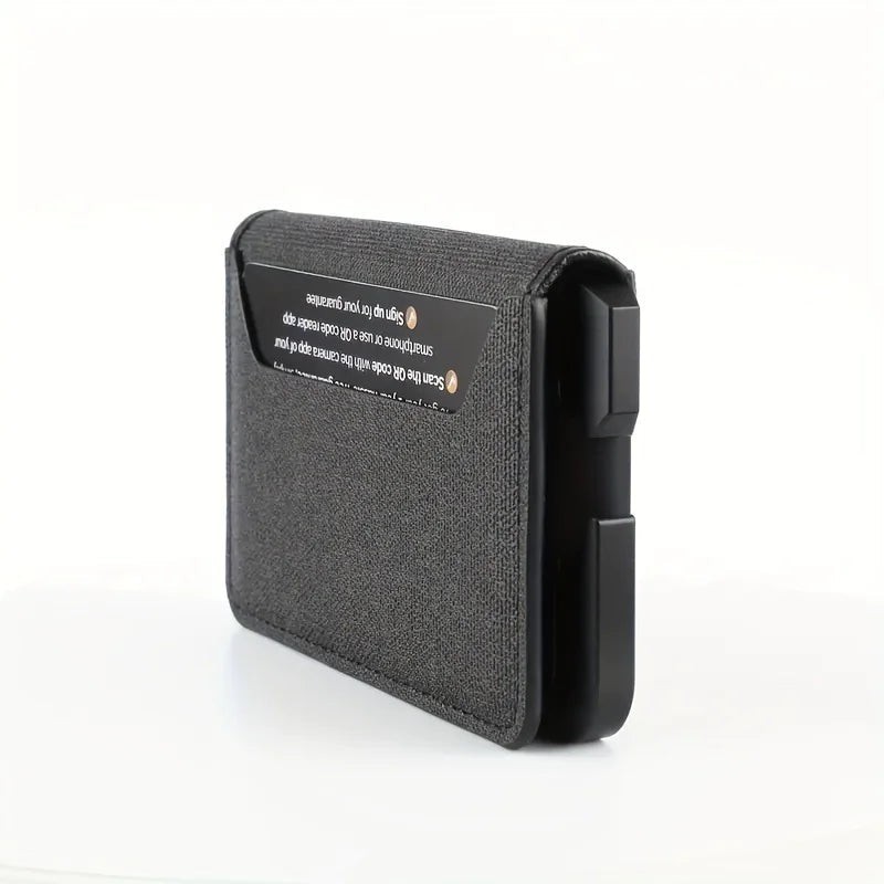 Men's Slim Metal Leather Wallet Anti Spier
