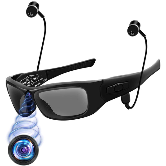 ZTCOLIFE Camera Glasses Bluetooth Smart Sunglasses with Camera HD 1080P Video Glasses Camera Sunglasses with Polarized UV400 Lens for Outdoor Sports Black Anti Spier