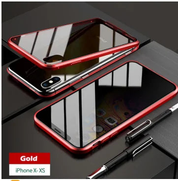Anti-Peep Magnetic Metal Phone Case For iPhone Anti Spier