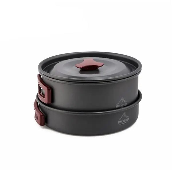 Camping Cookware Set for 2-3 People, Aluminum Alloy Anti Spier