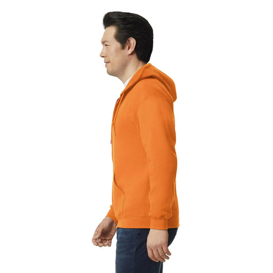 Gildan Unisex adult Fleece Zip Hoodie Sweatshirt, Style G18600, Multipack XX-Large Safety Orange (1-pack) Anti Spier