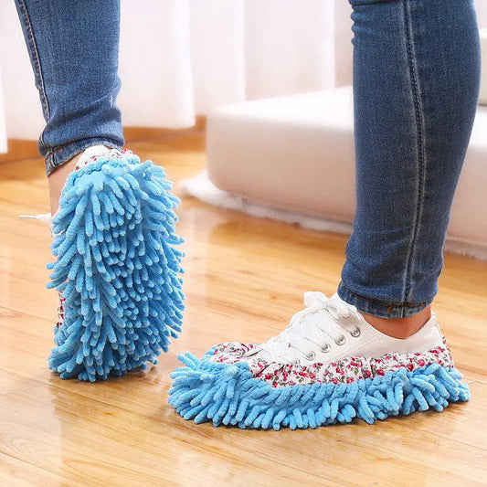 Multifunction Floor Dust Cleaning Slippers Shoes Anti Spier