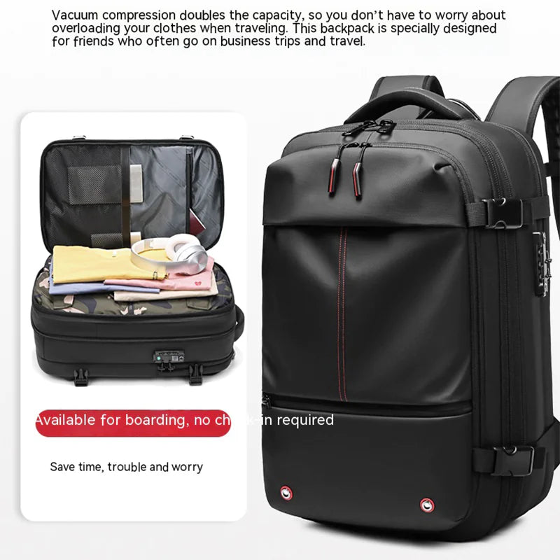 Vacuum Compression Large-capacity Backpack Anti Spier