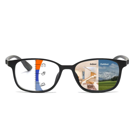 Photochromic Multifocus Reading Glasses TR90 Blue Light Blocking Sunglasses Lightweight Progressive Multifocus Men Anti Spier