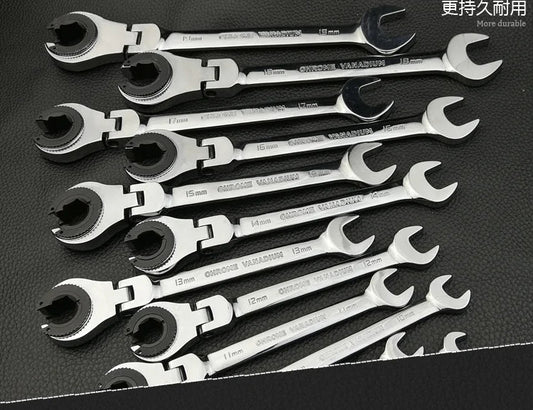 Flexible Ratchet Spanner Wrench Tool Anti Spier