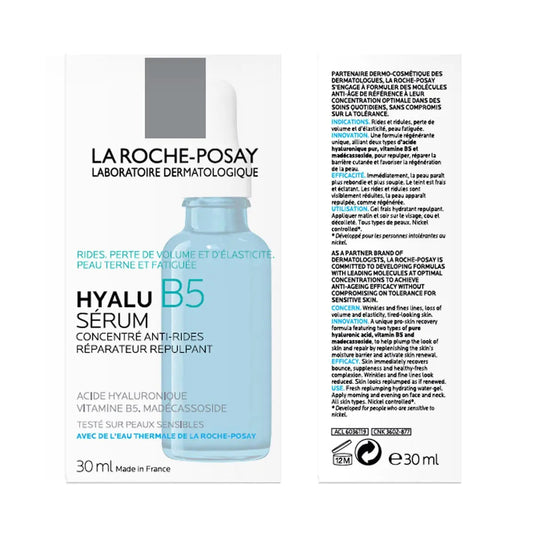 La Roche-Posay Hyalu B5 Pure Hyaluronic Acid Serum for Face, with Vitamin B5, Anti-Aging Serum for Fine Lines and Wrinkles, Hydrating Serum to Plump and Repair Dry Skin, Safe on Sensitive Skin 1 Fl Oz (Pack of 1) Anti Spier