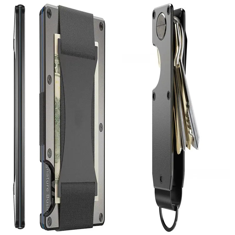 New Metal Card Bag Carbon Fiber Wallet Wallet RFID Anti-theft Swiping Blocking Technology Anti Spier