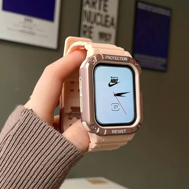 Watch Band & Case For iWatch Series 7 6 SE 5 Anti Spier