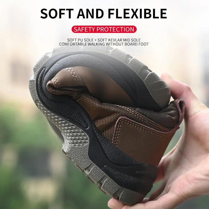 Anti-Smashing Construction Safety Work Sneakers Warm Anti Spier